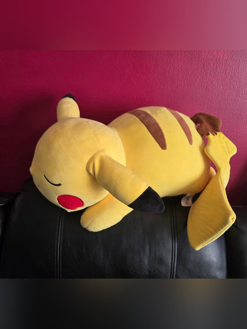 Large Yellow Sleeping Pikachu Plush - Picture 1 of 6